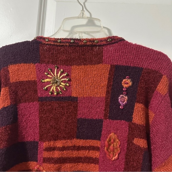 Design Options Phillip & Jane Gordon Pink Embellished Cardigan Women’s Sz Large - Picture 11 of 16